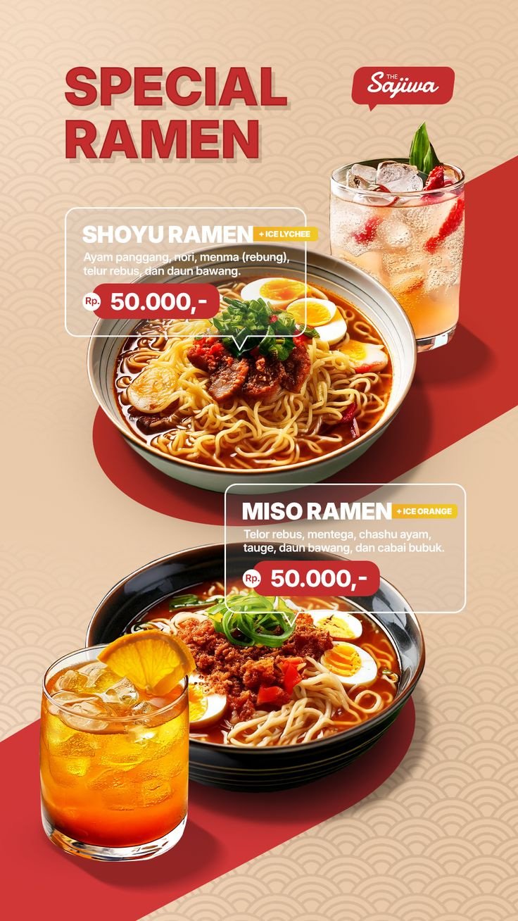 Special ramen food promotion design