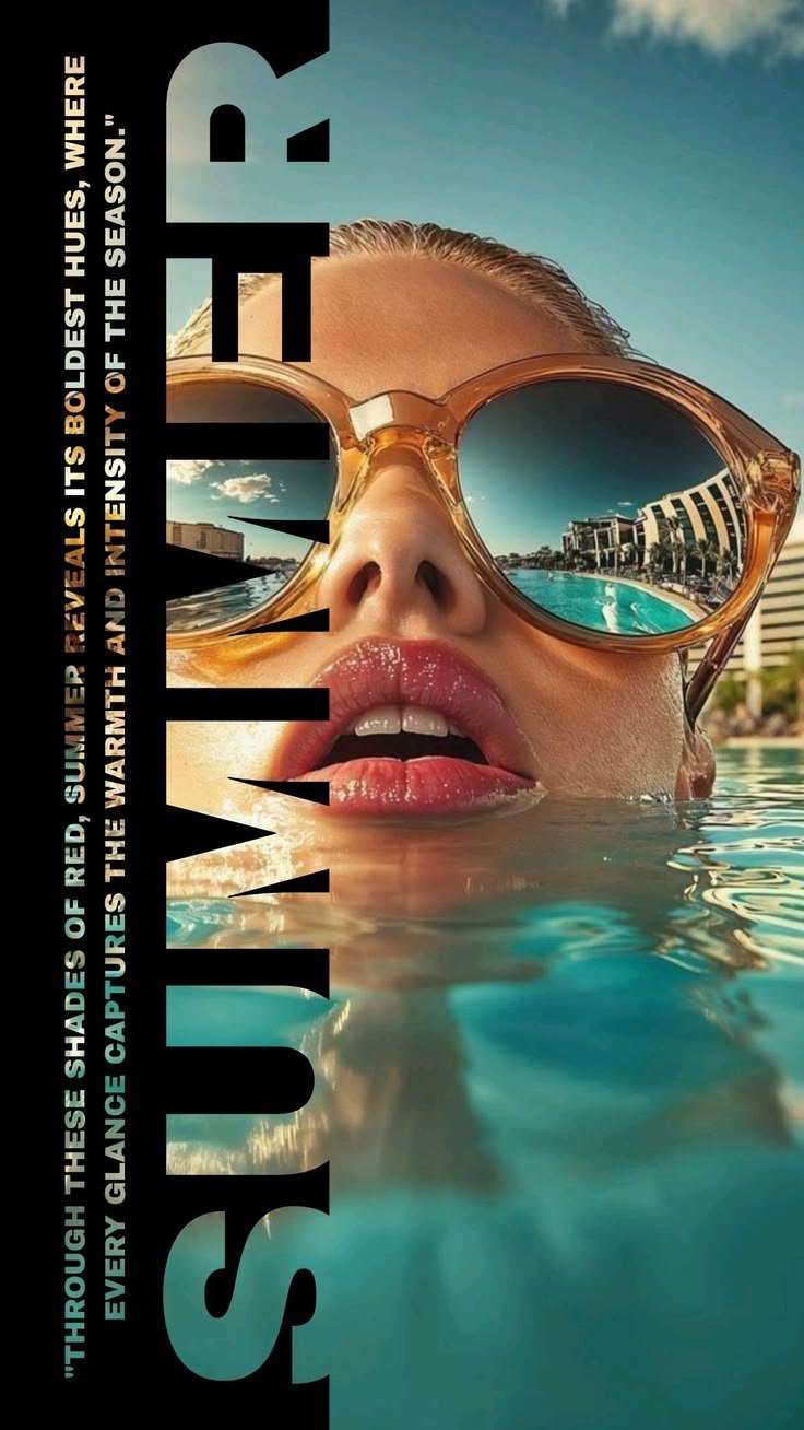 Summer travel campaign poster