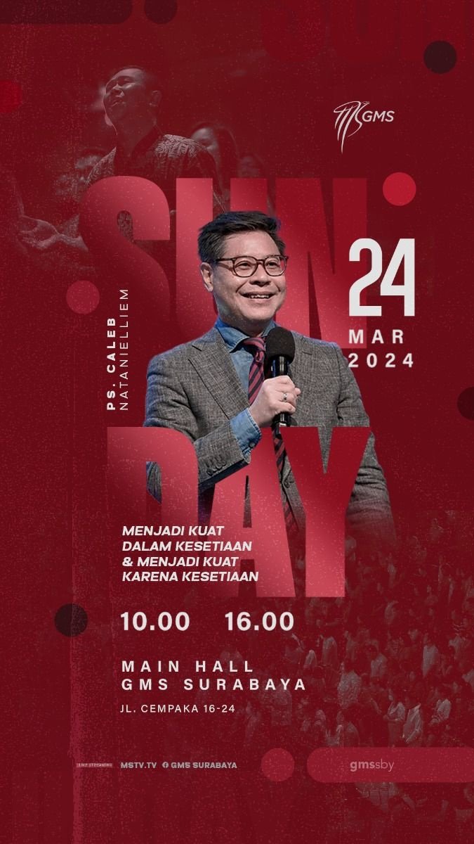 Sunday Service event poster, alternate layout